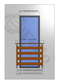 Aluminium Französischer Balkon RAL Geländer ALU vertikal Gitter Fenster V2A